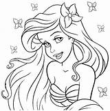 Coloring Pages Flounder Mermaid Little Getcolorings sketch template