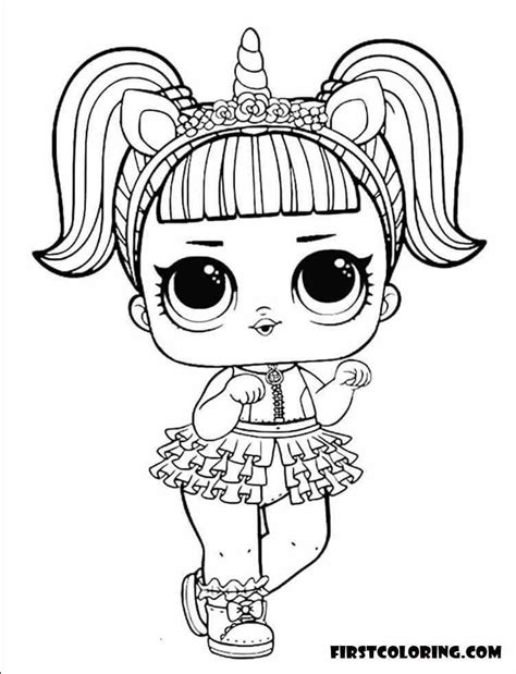 coll coloring pages printable doll unicorn lol coloring pages lol