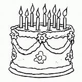 Cake Coloring Pages Kids Printable Print sketch template