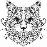Coloring Cat Pages Getdrawings Detailed sketch template
