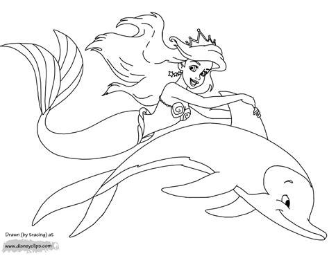 mermaid dolphin coloring pages amee nickel