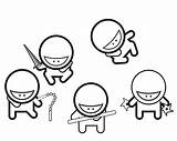 Ninja Ninjas Kidz Turtles sketch template
