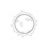 Coloring Pages Sun Space sketch template