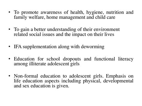 Adolescent Health And National Health Programmes