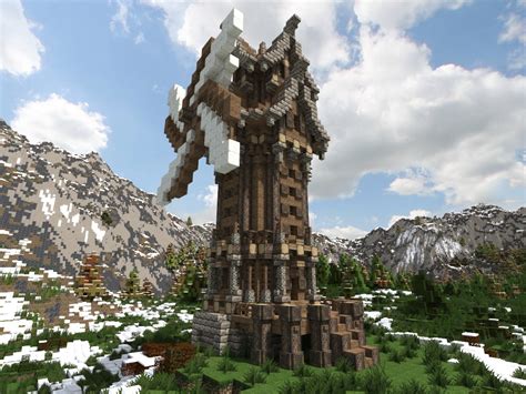 nordic medieval windmill minecraft map