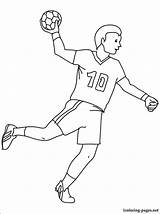 Handball sketch template