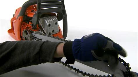 How To Fit The Bar And Chain On A Husqvarna Chainsaw Youtube