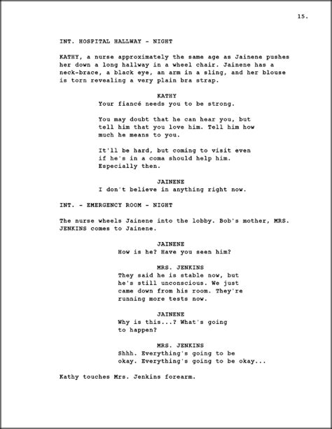 original screenplay outline  examples format