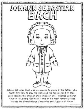 bach coloring sheet coloring pages