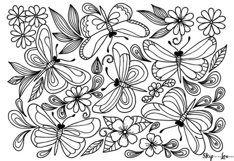 printable butterfly coloring page butterfly coloring page flower