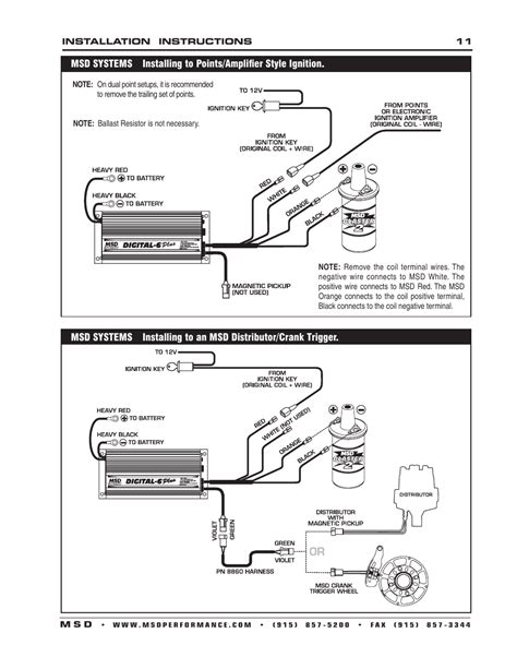 msd  digital   ignition control installation user manual