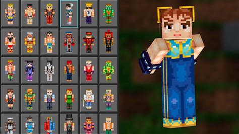 minecraft street fighter world warrior skin pack  skins youtube