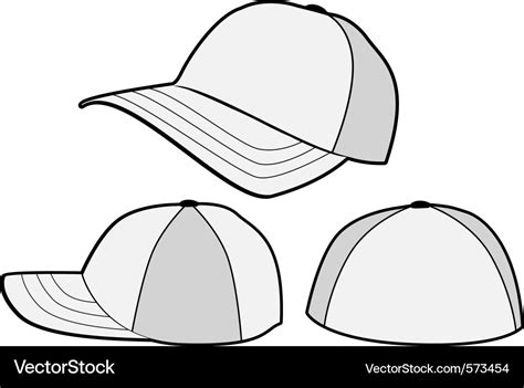 baseball hat  cap template royalty  vector image