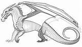 Nightwing Wings Fire Hybrid Icewing Base Coloring Dragon Deviantart Dragons sketch template