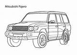 Pajero Mitsubishi Car Coloring Printable Volvo Pages Super Cars Cartoon Cool Drawings 4kids sketch template