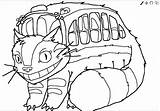 Totoro Coloring Pages Neighbor Bus Cat Drawing Getdrawings Comments sketch template