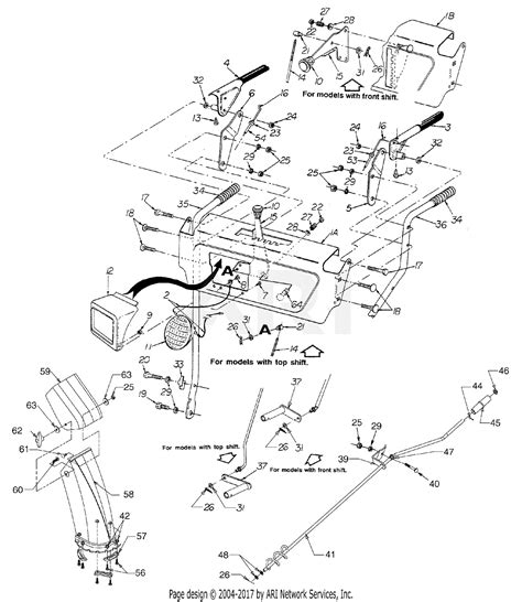 mtd aee  parts diagram  handle chute