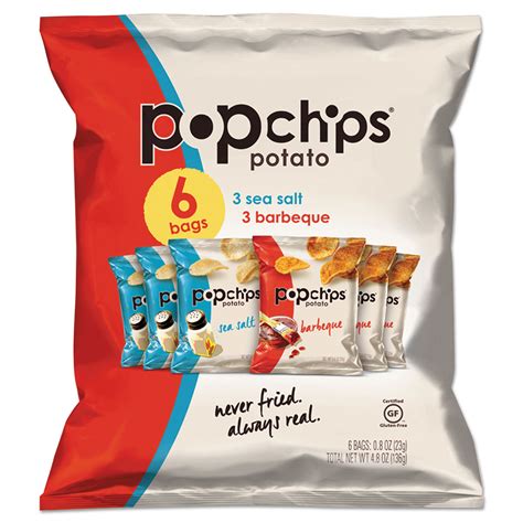 popchips potato chips bbqsea salt flavor  oz bag pack