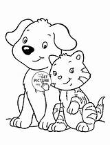 Coloring Cat Kids Pages Drawing Animal Dog Cats Animals Anime Printables Colouring Print Book Pdf Getdrawings Wuppsy Boys sketch template