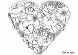 Mandala Heart Pages Coloriage Fleurs Colorare Adulti Mandalas Coloriages Blumen Vegetation Fleuri Adult Justcolor Vegetazione Attrape Forme Ameede Erwachsene Malbuch sketch template