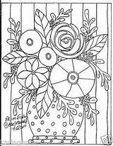 Primitive Coloring Pages Hooking Rug Gerard Karla Craft Floral Patterns Folk Pattern Paper Getcolorings Ebay Embroidery Sold sketch template
