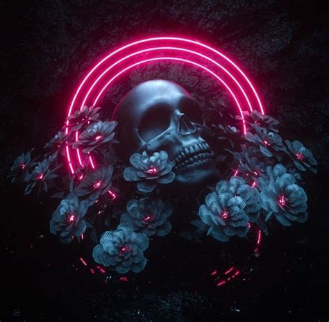 amazing wallpaper iphone neon aesthetic skull wallpaper