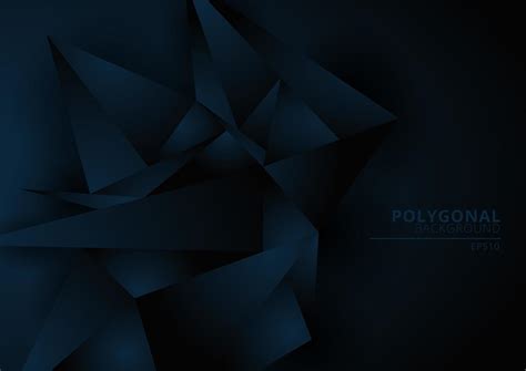 abstract dark blue geometric polygonal form background  vector