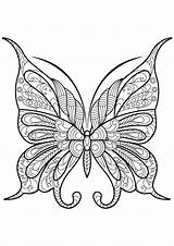 Papillon Butterflies Imprimer Papillons Mariposas Mandalas Coloriages Schmetterling Insetti Motifs Pattern Jolis Adulti Insectes Mariposa Farfalle Animaux Stampare Insecte Malvorlage sketch template