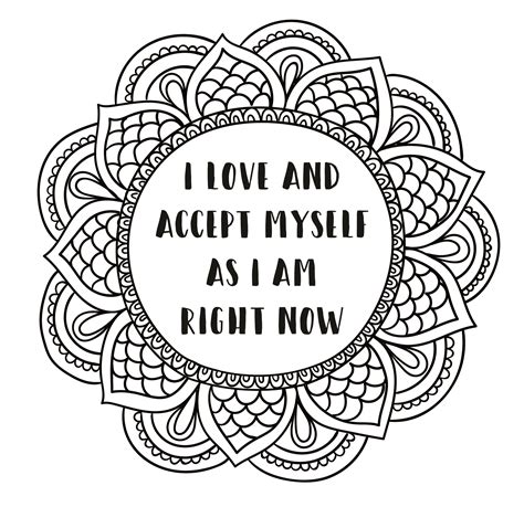 printable positive affirmation coloring pages