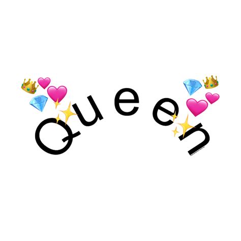 queen crown word words hearts sticker by omg imsoawesome