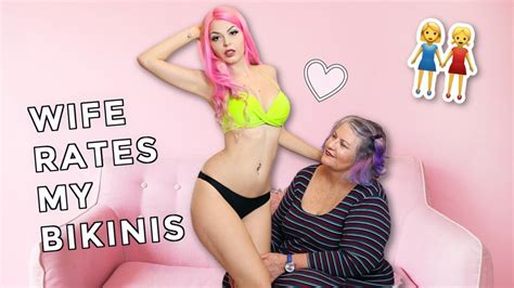 my wife rates my bikinis lesbian age gap couple youtube