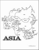 Asia Coloring Map Pages Printable Labeled Sketch Drawing South Kids Maps Outline Clip Blank Geography Minor Continent Countries Worksheets Names sketch template