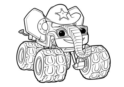 coloring pages blaze   monster machines  coloring