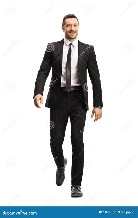 businessman walking  camera stock image image  body active