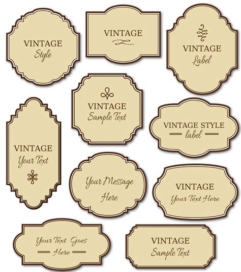 printable vintage labels