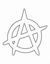 Anarchy Symbol Anarchist Template Clipart Coloring Pattern Outline Tattoo Sons Pages Drawing Star Stencils Printable Stencil Patternuniverse Logo Anarchie Use sketch template