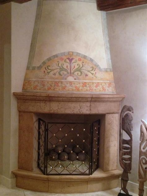 variation   shape  dr corner corner fireplace spanish style homes faux painting