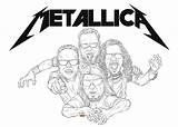 Pages Coloring Heavy Metal Getdrawings Metallica sketch template