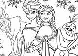Elsa Anna Olaf Sven Pages Coloring Coloringpagesonly sketch template