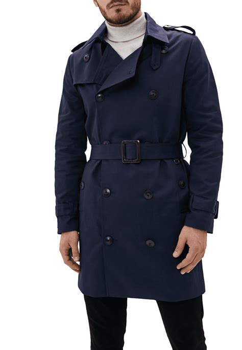 dasti mens trench coat  men outdoor apparel rain lightweight jacket formal coats blue