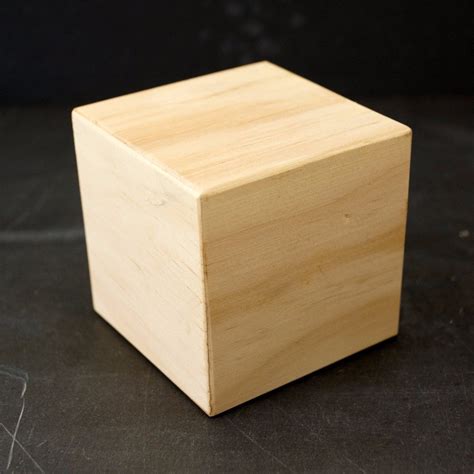 blank    wood block cube   cube thirdshiftvintagecom