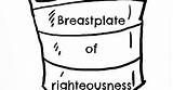 Breastplate Righteousness Template Coloring sketch template