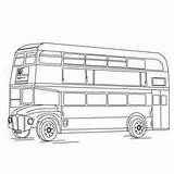 Bus Decker Double Coloring Pages sketch template
