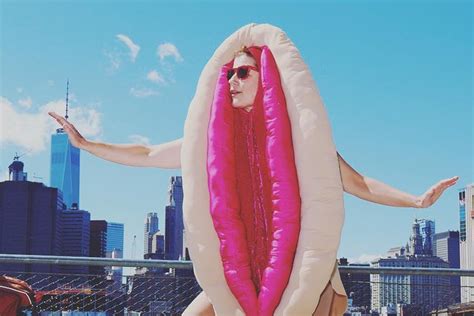 this couple is wearing vagina costumes to raise money for a menstrual