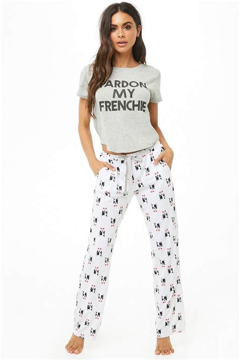 pardon my frenchie pajama set best loungewear for winter popsugar