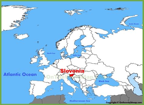 slovenia location   europe map