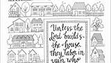 Coloring House Pages Lord Build Bible Flandersfamily Info sketch template
