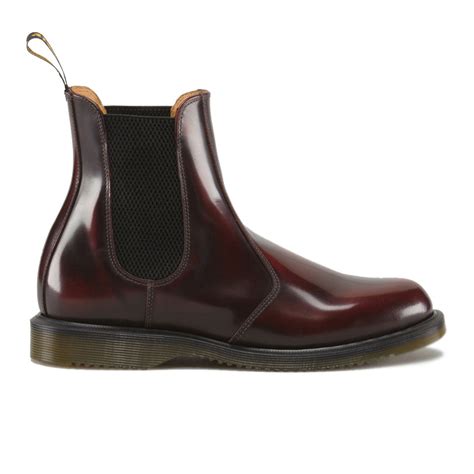dr martens womens kensington flora arcadia leather chelsea boots cherry red  uk delivery