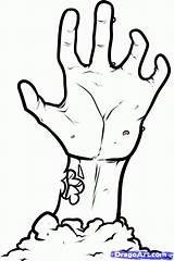 Draw Zombie Hand Drawing Coloring Scary Pages Zombies Step Kids Cartoon Drawings Creative Topics Monsters Easy Dragoart Printable Kid Halloween sketch template