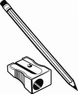 Pencil Clipart Sharpener Clip Drawing Line Library Paper sketch template